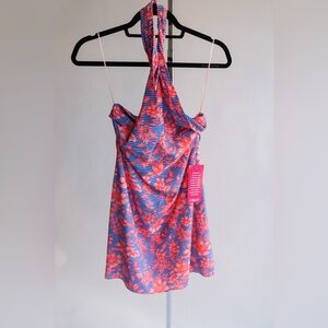 NWT BADGLEY MISCHKA Floral Halter Dress